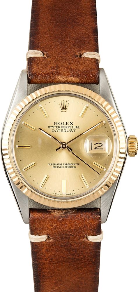 rolex with a leather band|rolex leather band women's watch.